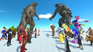 Infinity War | TEAM GODZILLA 2021 vs TEAM MECHA GODZILLA - Animal Revolt Battle Simulator