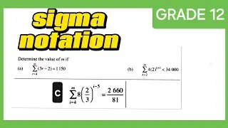 Sigma notation grade12 | number patterns grade12|sequences and series grade12 