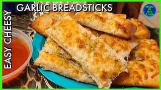 Easy Cheesy Garlic Breadsticks | How to make easy in the oven in 15 minutes | Italian Breadsticks