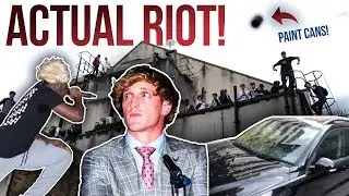 KSI VS LOGAN PAUL RIOT AT PRESS CONFERENCE *ACTUAL FOOTAGE*