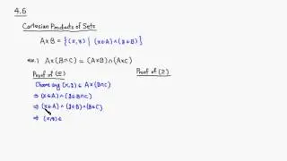 MTH500 4 6 Proofs Involving Cartesian Products of Sets