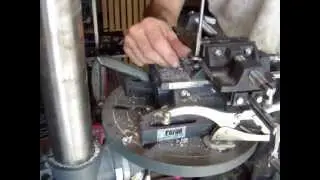 REAMING THE PIVOT HOLES TO ACCEPT .250 BUSHINGS ON A BALISONG BLADE PART  1