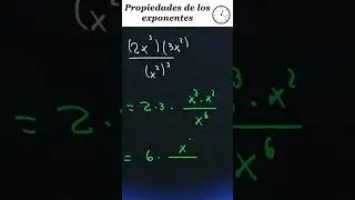 ✅ Simplificaci&oacute;n| Propiedades de los exponentes #matem&aacute;ticas #algebra #shorts #exponentes
