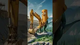 Evolution of Tung tung tung sahur on the excavator from a lonely dinosaur #shorts