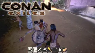 Conan Exiles | Hunting Thralls w/Games4Kicks | Let's Play Conan Exiles PVP Gameplay | S01E02