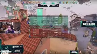 Shroud and J9 casts a Valorant match