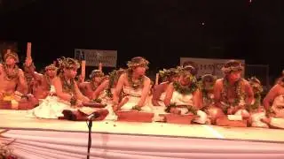 Merry Monarch Kuku Kapa/Tapa making chant タパ布のフラダンス衣服