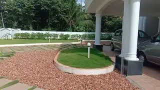 LANDSCAPING.. Natural stone, Natural grass and pebbles❤
