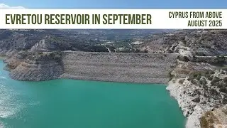 Evretou Reservoir In September - Drone Footage