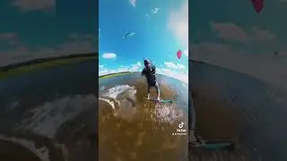 Прыжок на кайте пошел не по плану #kite #kitesurfing #kiteflying