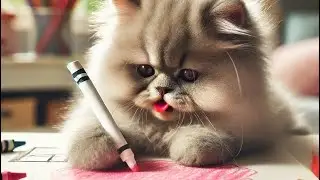 The White Crayon #ai #aiart #chatgpt #cutecat