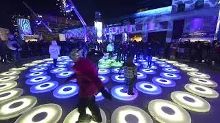 Nuit Blanche dance floor at Quartier des spectacles