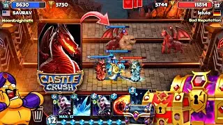 Castle Crush 🏰 - Dragon Deck Strategy 🔥 Grandmaster three +5800 Trophies Completed!