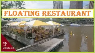 Melbourne Floating Cocktail Bar & Outdoor dining on the Yarra River  #afloat #restaurant #melbourne