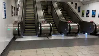 Liverpool, England. 6x SCHINDLER escalator ride at Central Station Wirral Line Platforms
