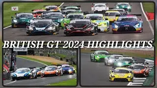 British GT Championship 2024 Season Highlights | Lamborghini, McLaren, Mercedes GT3 Cars & More!!