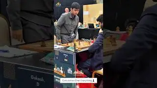 World Champion Gukesh vs Abhimanyu Mishra's Game at FIDE Grand Swiss 😍❤️ #chess #gukesh #shorts