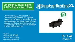 Noodverlichting op Rails - 1.7W - Zwart - Automatische Test