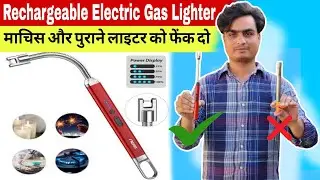 Rechargeable electric Gas Lighter Review|Electric Lighter for Kitchen|USB Gas Lighter