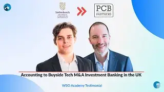 Stellenbosch to M&A in London | Chat with Luca | WSO Academy