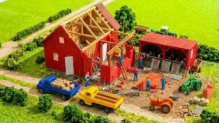 Miniature Farm Rebuild: Burnt Barn Restored After Disaster! 🏡🚜