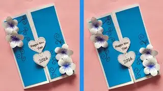 Happy New Year Card 2026/ New Year Greeting Card/ DIY new year greeting card/ handmade new year card