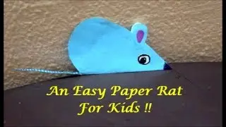 How to make an easy Paper Rat !! Kids Craft ~ R For ''Rat'' ~ Tutorial / steps