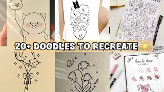 ✨ 20+ Easy Doodles to Recreate | Cute & Simple Drawing Ideas for Beginners ✏️🎨