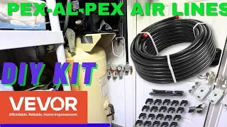 Как установить линии сжатого воздуха VEVOR PEX-AL-PEX HDPE в гараже или магазине