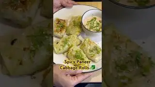 Spicy Paneer Cabbage Rolls 🥬 | High Protein Momo Alternative | No Maida, Full Taste! #cabbagemomos