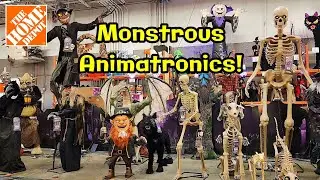 New Monstrous Halloween Animatronics at Home Depot Store 2025 Walkthrough Tour Review! 💀🎃 
