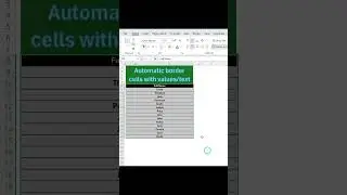 Learn how to Automatically Border Cells in 30 seconds