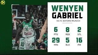 Bayern Munich - Panathinaikos 69-80 | Euroleague R18 Wenyen Gabriel (5 Blocks , 16 PIR)