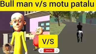 Bull man vs motu patalu in indian bikes driving 3d #indianbikedriving 
