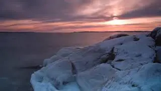 Cold Morning Timelapse - Winter Sunrise Timelapse - Seashore Timelapse Morning