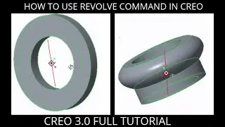 how to use of revolve command in creo