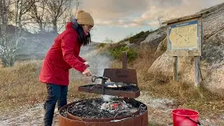 สวีเดน-หนาวแบบนีิ ต้อง ปิ้งย่างร้อนๆ - BBQ | Bua Heds Naturreservat | Thai Isan in Sweden Chanel  