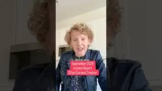 Отчет о доходах за сентябрь для создателей контента на полную ставку старше 50 лет #thecarolejone...