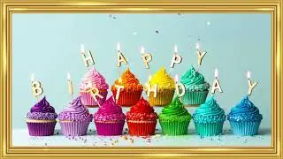 Happy Birthday | Art Framed Screensaver | gold framed vintage for your TV | 4K 🔔 #birthday