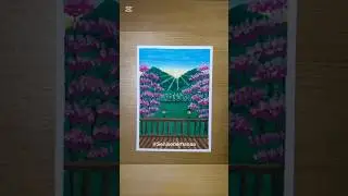 Cara Menggambar pemandangan matahari terbit #art #drawingtutorial #drawing #menggambar #oilpastel