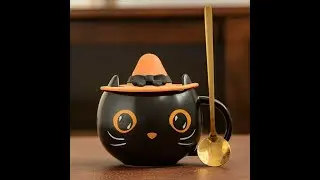 Halloween Black Cat Coffee Mug