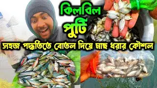বোতল দিয়ে কিলবিল পুটিমাছ ধরার ফাঁদ || How to Make a Fish Trap with Plastic Bottle || #bottlefishing