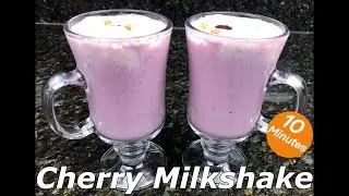 Cherry Milkshake - This easy to make, quick, healthy recipe made with fresh cherries, milk