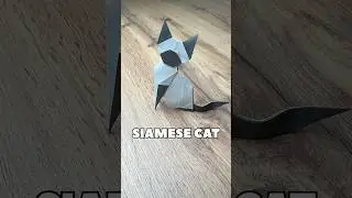 EASY ORIGAMI SIAMESE CAT TUTORIAL | DIY ORIGAMI CAT FROM PAPER STEP BY STEP | ORIGAMI CAT EASY