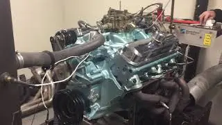 1967 Pontiac GTO 400  warming up on the dyno
