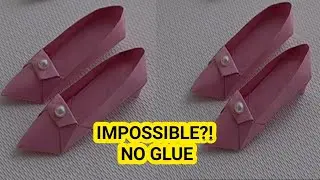 I Made Cinderella&rsquo;s Shoe Using Only Paper 😱✨ No Glue | The Result Is Unreal