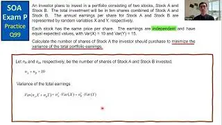 SOA Exam P Practice Q99