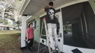 how to install flush mount lights  on porch