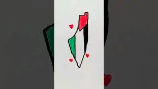 Draw Map of Palestine |free Palestine | 