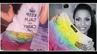 Como Fazer Shorts Dip Dye + Customização Com Spikes